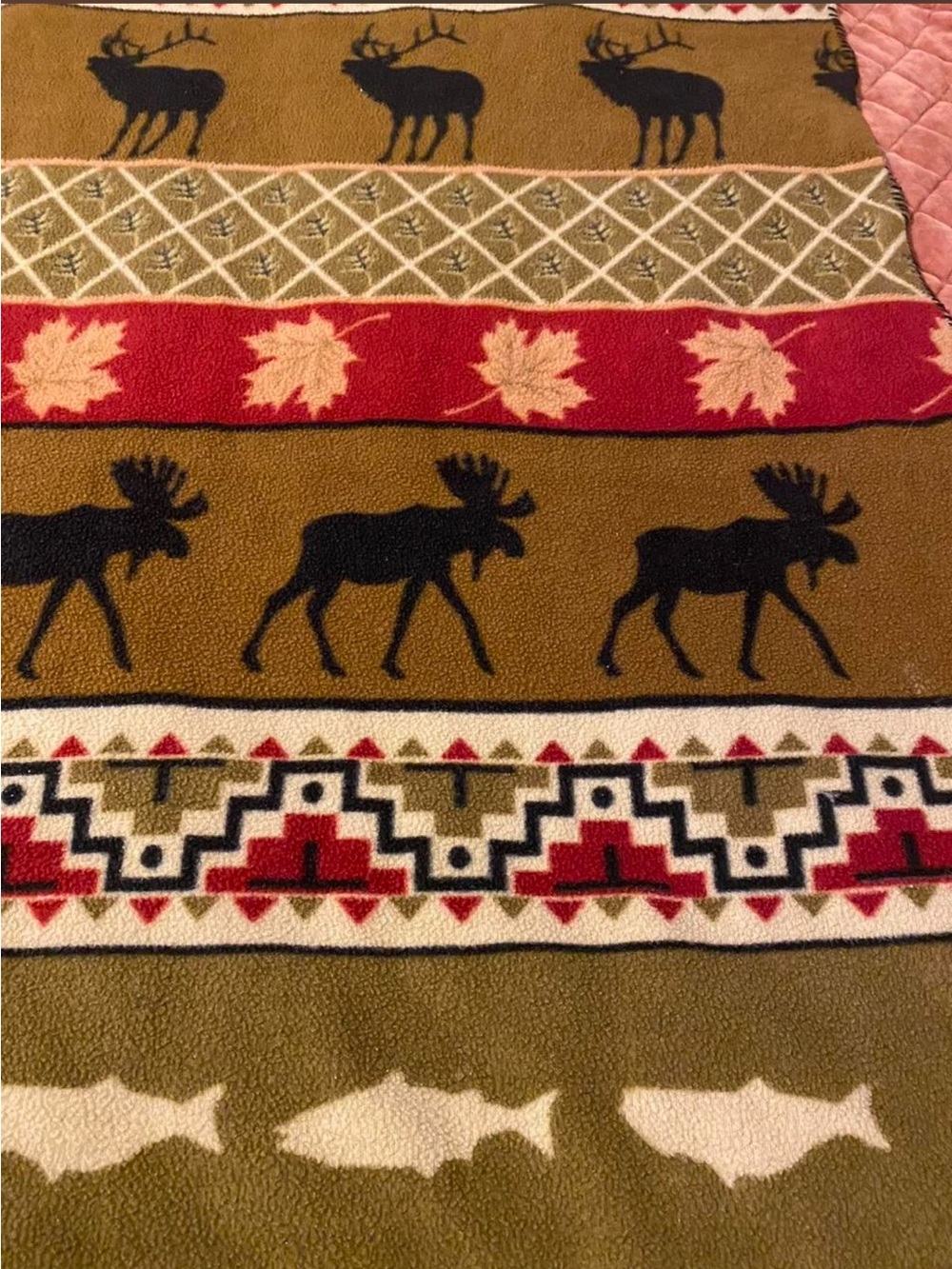 Vintage wildlife tapestry cabin throw blanket - Picture 3 of 7